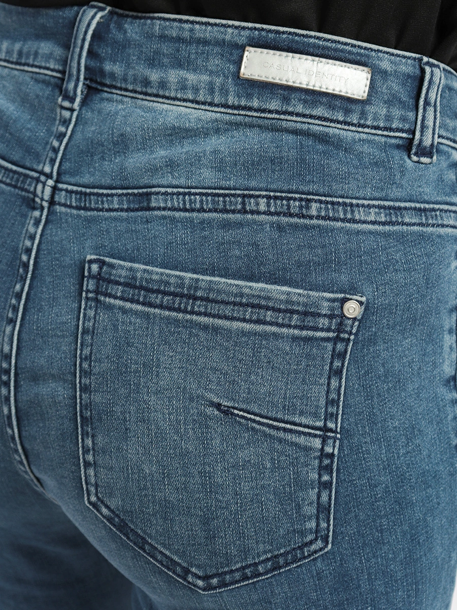 Узкие джинсы с эффектом стирки